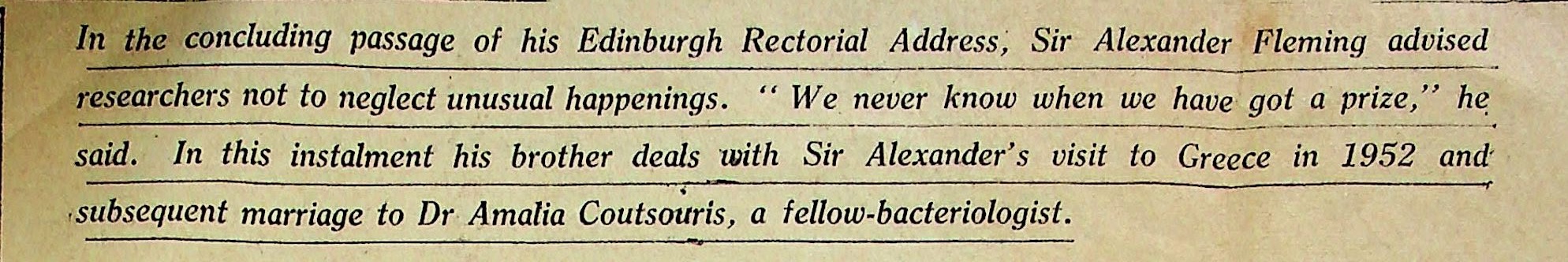 Headline for Robert Fleming article 18